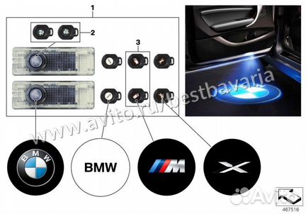 Светодиодные планки подсветки дверей LED BMW
