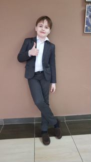 Костюм Moru серо-коричневый д мальчика, рост 134