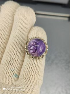 Чароит кольцо