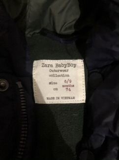 Зимний пуховик для мальчика zara kids