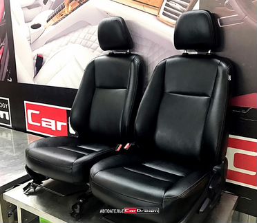 Сиденья чёрная кожа Toyota Camry v50