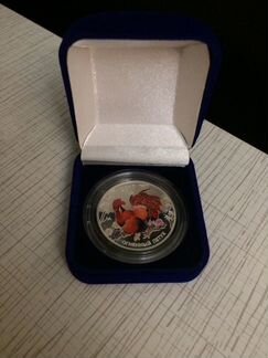 Монета серебро Петух