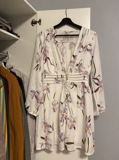 Коктейльное белое платье