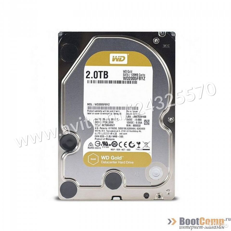  Жесткий диск 2000GB WD WD2005fbyz Gold  84012410120 купить 1